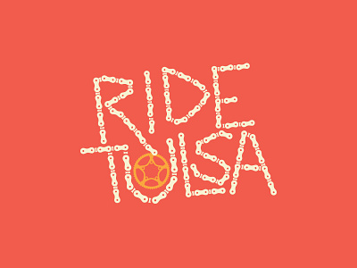 Chain Gang bicycle bikes gang ride tulsa typography