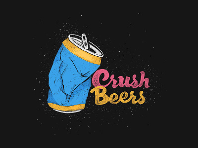 Crush Beers beers drawing handlettering. lettering illustration ipad typography