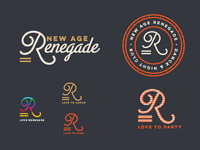 New Age Renegade badge bar equal gay identity logo logo mark