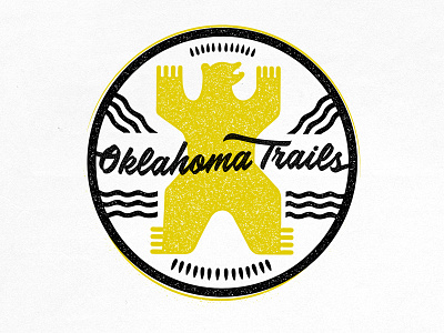 Oklahoma Trails apparel badge bear manhole oklahoma outdoors shirt trails