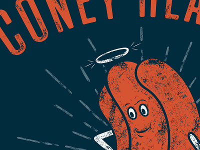 Coney Heaven angel apparel coney food hot dogs illustration