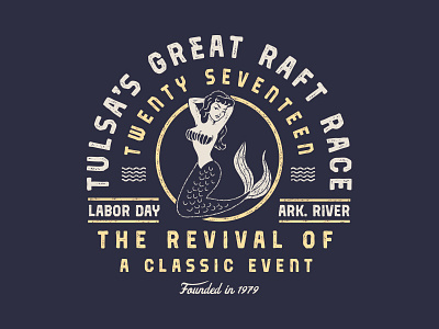 Raft Race Merch apparel badge raft tulsa typography