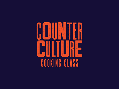 Counter Culture branding cooking class identity logo mark