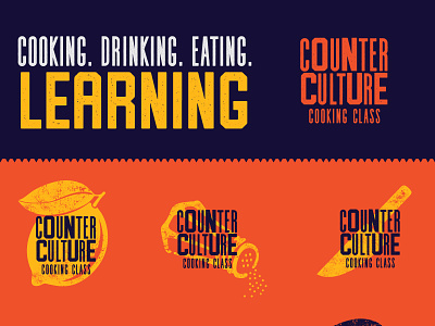 Counter Culture Identity branding color cooking class identity logo mark typography