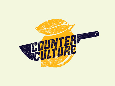 Counter Culture Revision branding chef color cooking class identity knife lemon logo mark typography