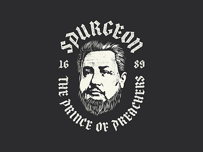 Prince Of Preachers apparel design drawing hand illustration illustration preacher rough spurgeon texture typography