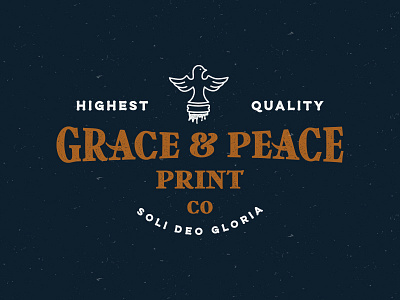 Grace & Peace Print Co. apparel branding dove identity logo logoinspirations mark printing screen printing typography