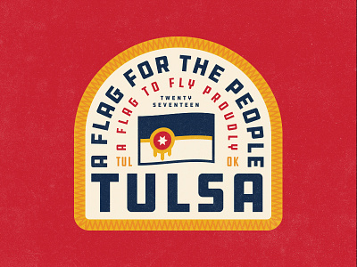 Tulsa Flag Patch apparel badge ddc flag patch tulsa typography