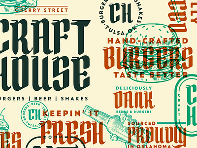 CH BRANDING branding collage identity logo restaurant typography
