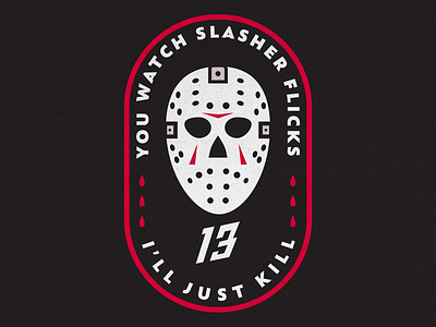 Friday the 13th Badge 13 badge friday horror logo mark slasher
