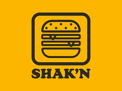 Shake shake shake branding burger fast food food identity line art logo mark restaurant