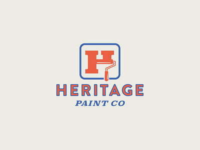 Heritage Paint branding heritage identity logo mark painting retro vintage