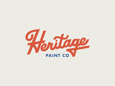 Heritage Paint 2 branding heritage identity logo painting script typography word mark