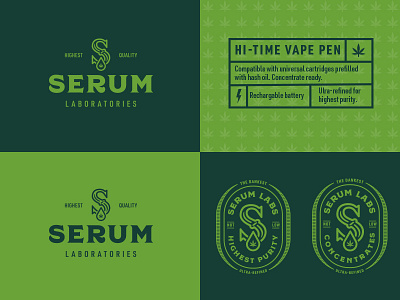 Serum Board branding identity logo mark package serum typography weed