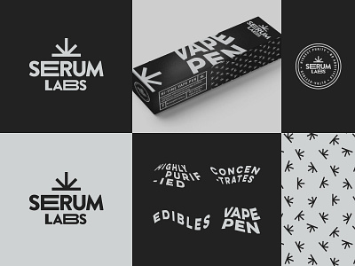 Serum Board 2 branding identity logo marijuana packaging serum typography