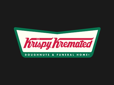 Krispy Kremated branding donuts funeral letters logo parody type typography wordmark