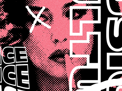 Untitled 0018 collage halftones music punk rock trendy type typography