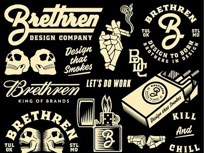 Brethren website launch badge branding brethren illustration logo typography website