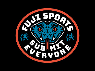 Fuji Snake Unused apparel badge branding design jiujitsu mark martial arts snake typography