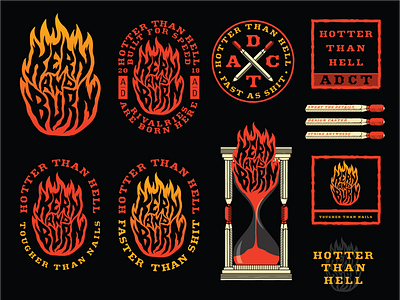 Kern and Burn Flash sheet 2018 badge branding brethren burn fire flash sheet illustration kern logos typography