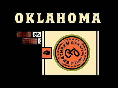 OK Smokes badge branding brethren cigarettes design illustration oklahoma typography