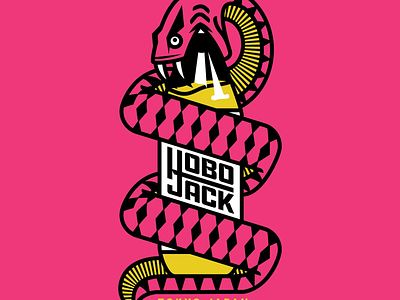 PARTY SNAKE 40 oz badge beer branding design drinking hobo illustration party snake tokyo typography