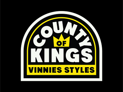 County of Kings apparel badge branding county design king kongs lock up merch design new york nyc typography