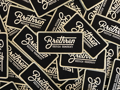 Brethren Patches branding brethren crop design logo merch patches script typography