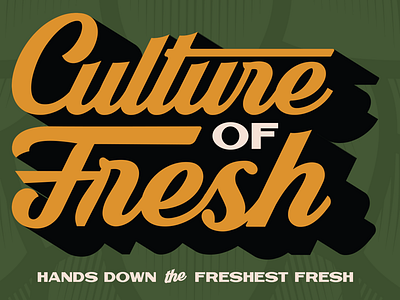 Culture of Fresh beer branding culture design fresh illustration letters script type typography