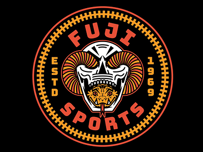 Fuji Sports Drop apparel badge branding gi illustration ju jitsu mma rashgaurd skull snake sports typography