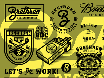 WE ARE BRETHREN beer branding brethren brothers company design flash sheet illustration jerks lettering lock up logo punk rock skateboarding smokes type typography