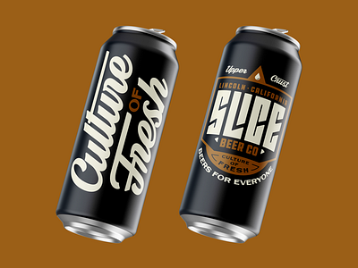 SLICE TEASER badge beer branding can craft crowler logo type typography