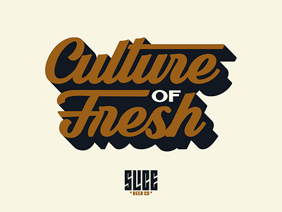 Culture of Fresh beer branding culture fresh hops lettering letters mural type typography