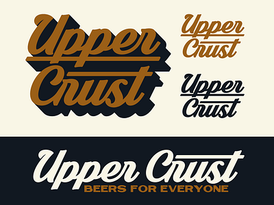 Upper Crust Beers For Everyone Type Sheet beers brand kit branding california craft beer custom letters slice type typography