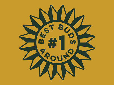 Buds Badge badge brand branding cannabis logo marijuana mark oklahoma pot seal typography weed