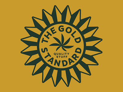 Gold Standard Seal badge brand branding cannabis logo marijuana mark oklahoma pot seal typography weed