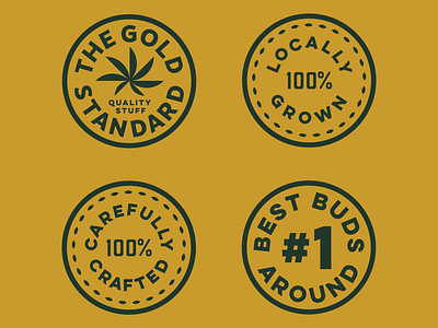 Lil Badges badge badges branding buds craft green lock ups logos marijuana marks weed yellow