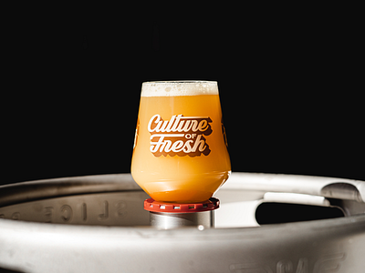 Culture of Fresh Glassware branding craft beer culture of fresh glassware hops logo sacramento slice slice beer typography