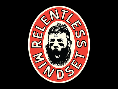 Relentless Mindset badge badge branding football illustration julian edelman nfl patriots pocket print sports type typography