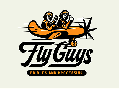 Fly Guys Revs badge branding fly guys illustration logo marijuana mark offset packaging pilot pot typography weed