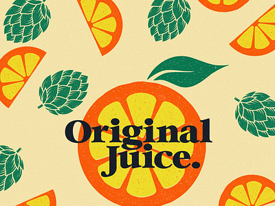 original juice beer branding craft beer design illustration juice orange original typography vector