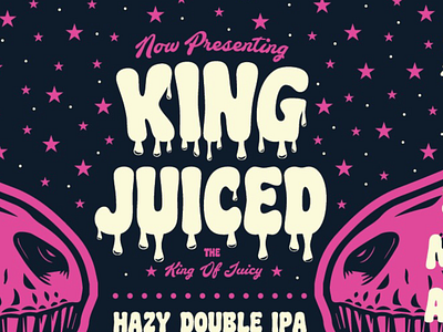 King Juiced beer beer label branding illustration juiced king packaging type typography