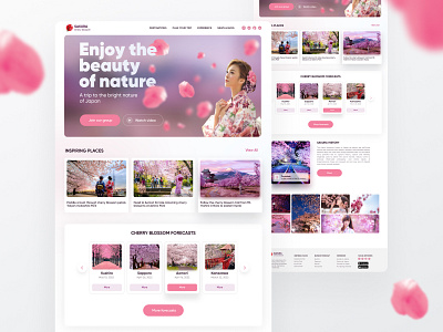 SAKURA Cherry Blossom | Landing page cherryblossom landing sakura ui ux web design