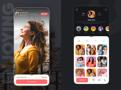 social media :live & profile call chat direct follow gallery instagram redesign join live portfolio profile social media social network sound stories story subscribe telegram video video live whatsapp