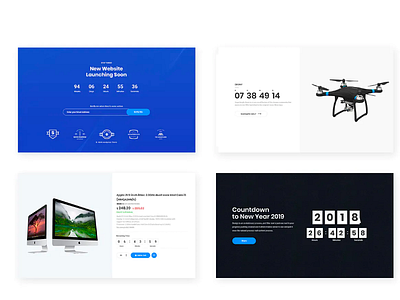 Countdown UI comingsoon countdown countdown timer country day drone landing page time website website design websites