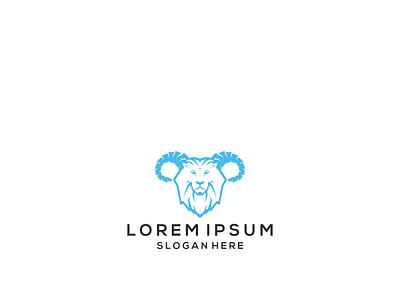 Lion goat animal goat illustration lion logo logodesign