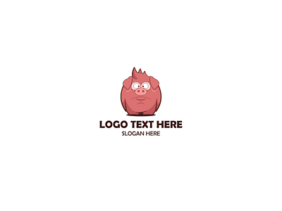sad pig abstract animal illustration logo logodesign pig pink sad simple vector