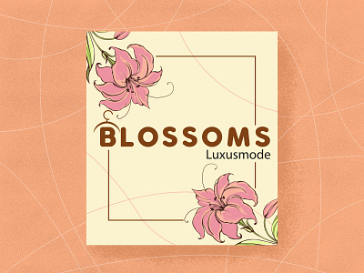 Blossoms art brand design branding floral design floral logo flower logo logotype minimalist logo vector