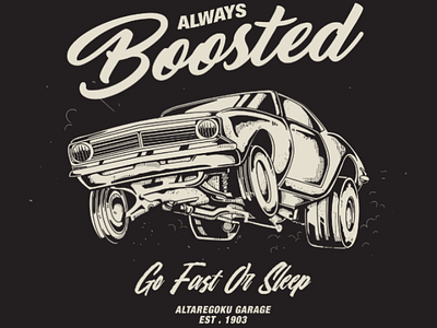 BOOST designer designmerch graphicdesigner hotrod illustration illustrator logo tshirtdesign