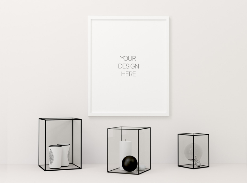 Free Clean White Poster Frame Mockup By Bobby On Dribbble